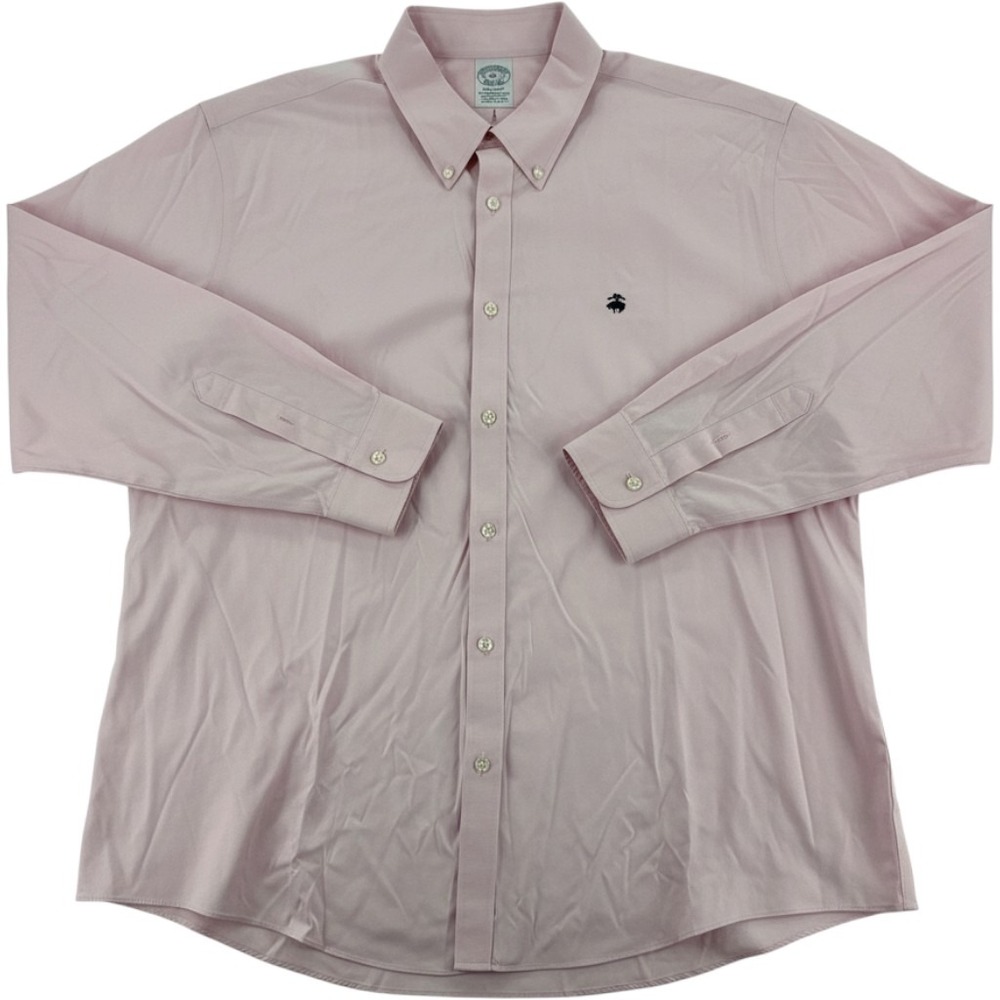 Brooks Brothers Mens Shirt XXL Pink Regent Supima Cotton Non-Iron